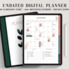 Deep Blue Undated Digital Planner