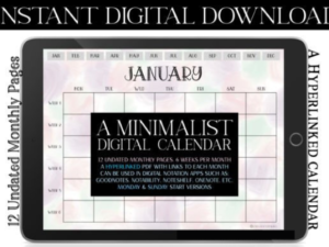 Whimsical Polka Dot Digital Calendar