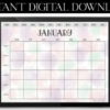 Whimsical Polka Dot Digital Calendar