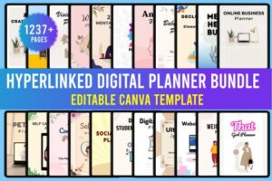 Hyperlinked Digital Planner Bundle