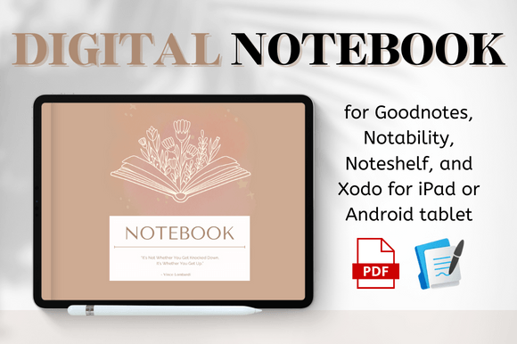 Nude Digital Notebook with Hyperlinked