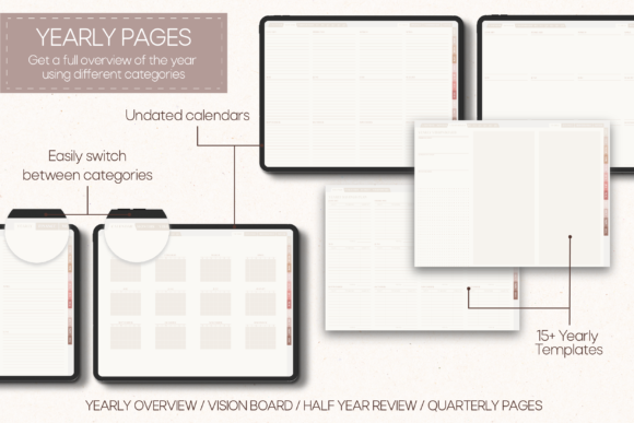 Undated Yearly Digital Planner