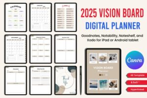 2025 Vision Board Digital Planner